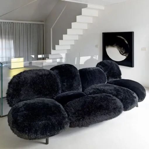 blush-colored sofa