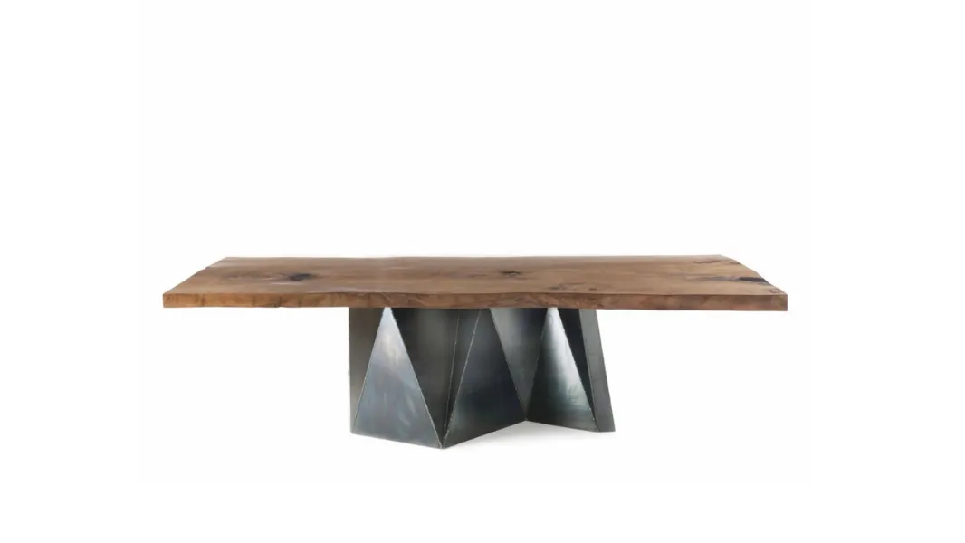 Kauri Ooki Riva 1920 Holz- und Eisentisch