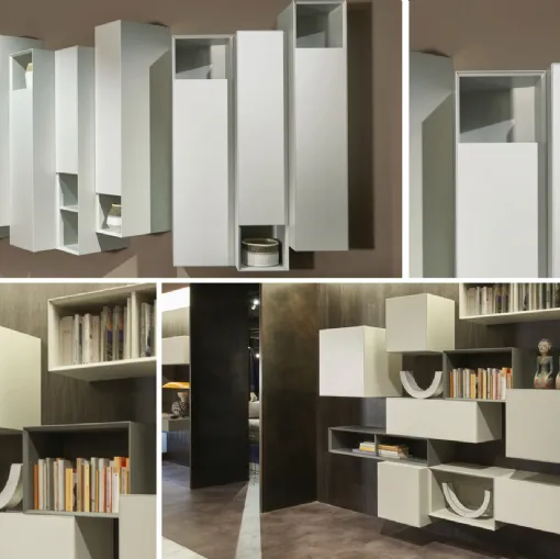 Domino-Konzept Sangiacomo-Bücherregal