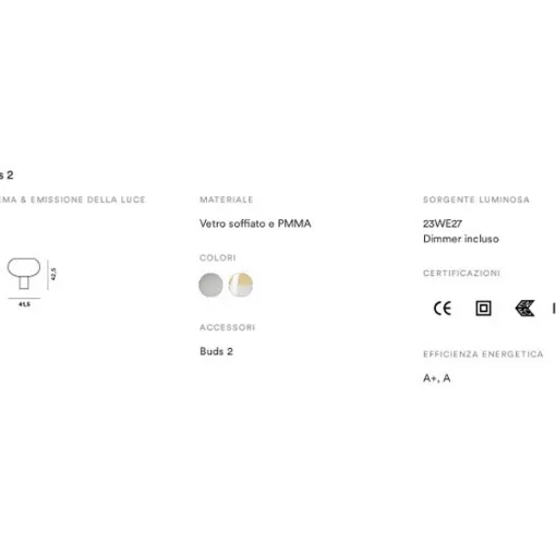 Technisches Datenblatt Buds 2 Tischleuchte