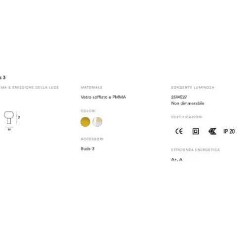 Technisches Datenblatt Buds 3 Tischleuchte