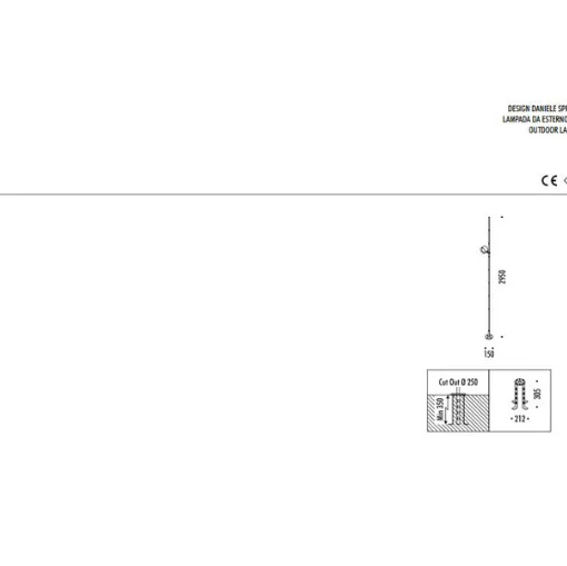 Technisches Datenblatt Davide Groppi Bubka Lampe