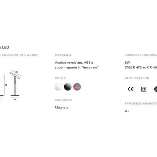 Technisches Datenblatt Tischleuchte Magneto