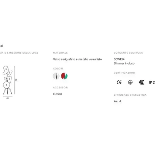 Technisches Datenblatt Orbital Foscarini Stehleuchte