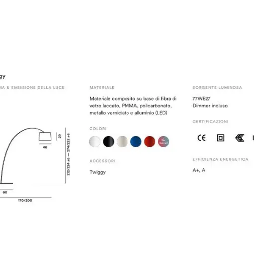 Twiggy Lamp Technisches Datenblatt