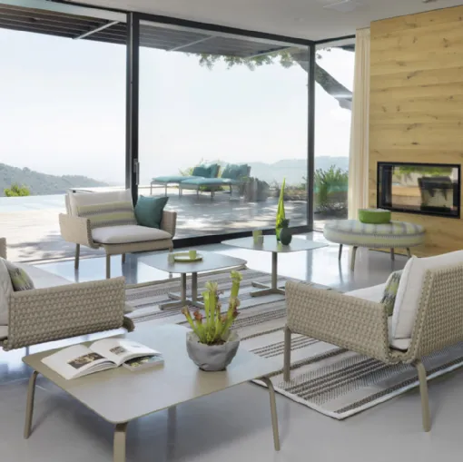 Design-Sofa für draußen mit Vicenza-Armlehnen