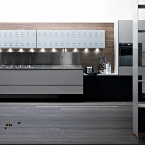 Valcucine Recyclantica Öko-Tech-Küche aus weiß lackiertem Aluminium