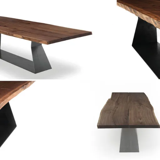 Riva1920 Tisch aus Holz und Eisen