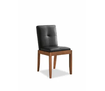 Stuhl aus Holz und Riva 1920 Leder