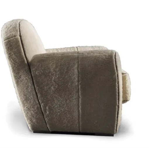 Baxter-Sessel aus Leder und Schaffell
